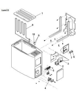 Spare parts for sauna heater model LUMI D | Helo