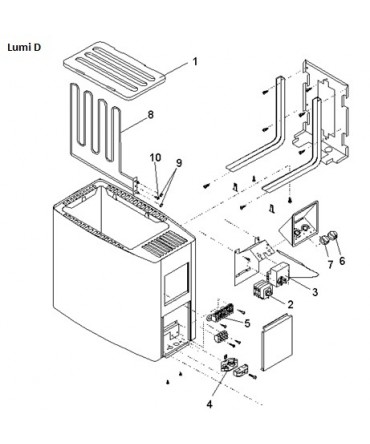 Spare parts for sauna heater model LUMI D | Helo