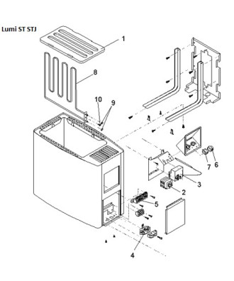 Spare parts for sauna heater model LUMI HotCover ST STJ | Helo