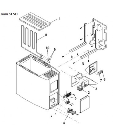 Spare parts for sauna heater model LUMI HotCover ST STJ | Helo