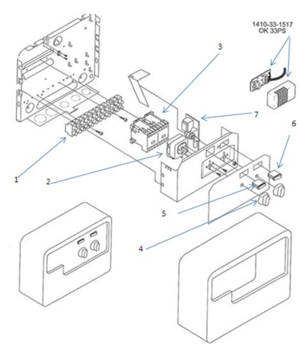 Spare parts for sauna control model OK 33 PS-3 | Helo