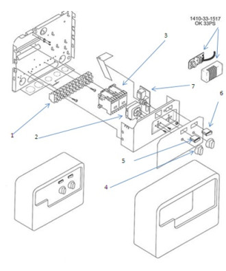 Spare parts for sauna control model OK 33 PS-3 | Helo