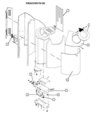 Spare parts for sauna heater model  PIKKUTONTTU |  Helo