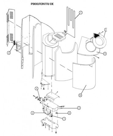 Spare parts for sauna heater model  PIKKUTONTTU |  Helo