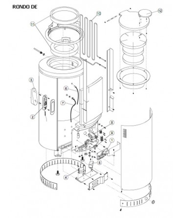 Spare parts for sauna heater model RONDO DE |  Helo