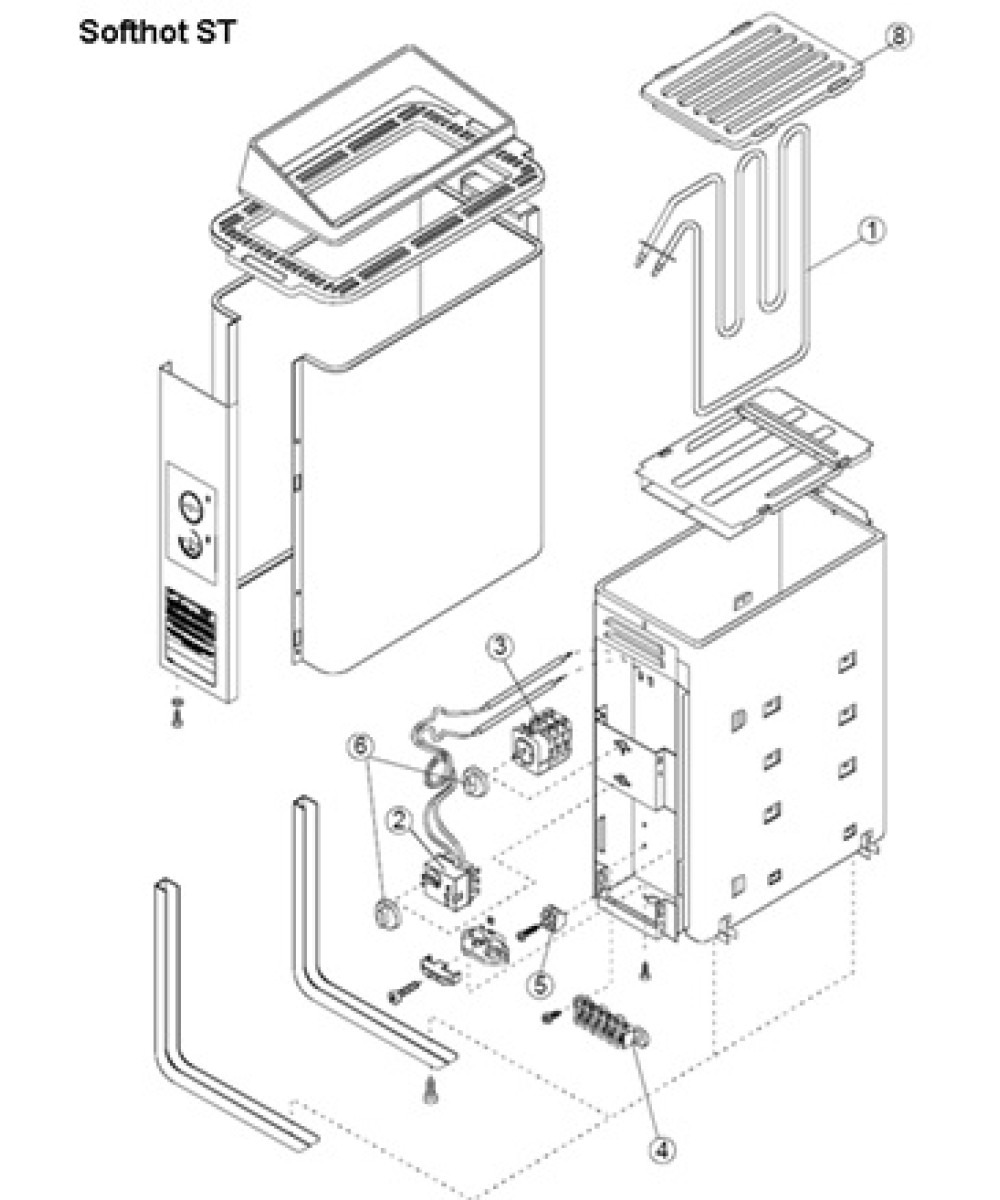 Spare parts for sauna heater model SOFTHOT ST | Helo