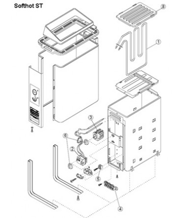 Spare parts for sauna heater model SOFTHOT ST | Helo